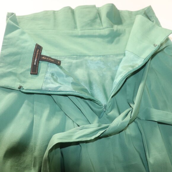 BCBG Chiffon Pleated Green Skirt Size 4 - Picture 7 of 11